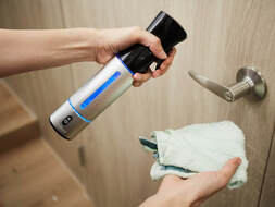 Housekeeping can Disinfect those high touch areas in a hotel guest room