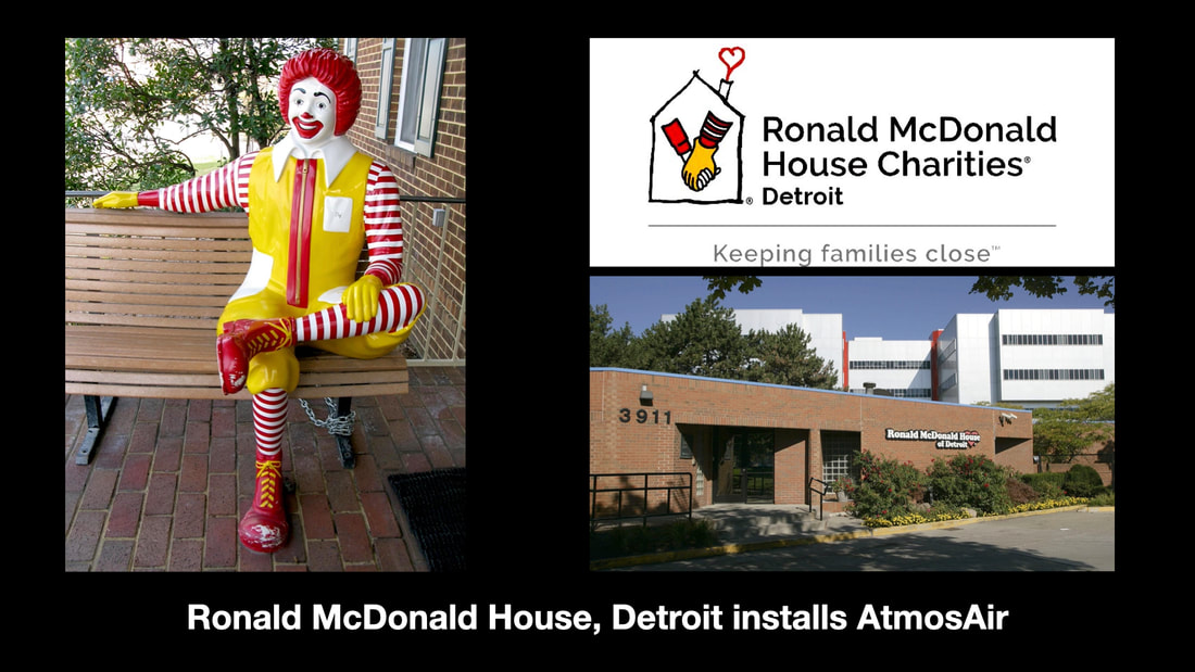 Ronald McDonald House in Detroit has installed AtmosAir Bipolar Ionization