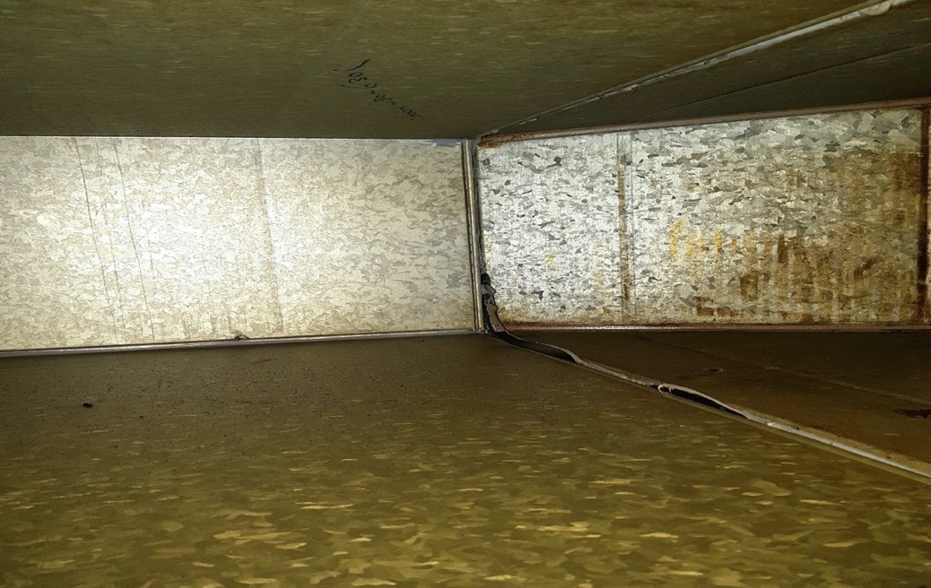 Same duct six months after ProMedUSA duct ozone system installed