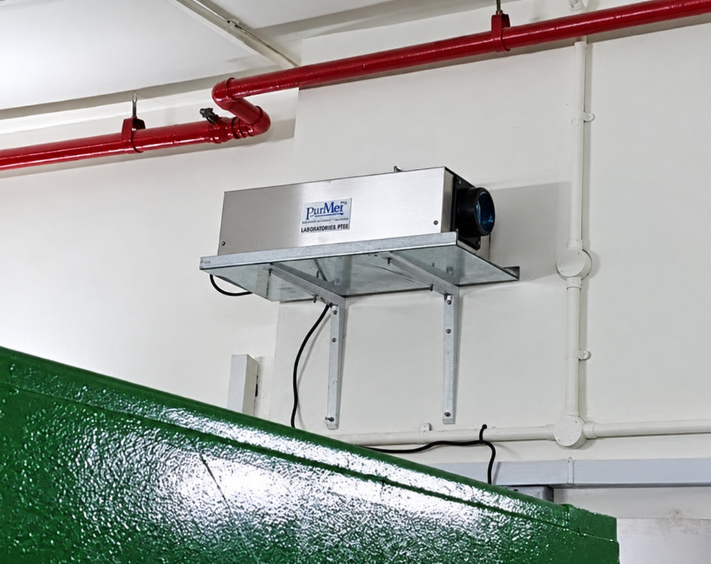 The SG-4200T36Pro installed in a Singapore hotel's Bin Centre.